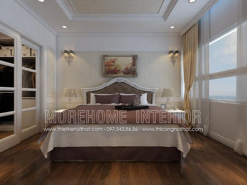 . Mẫu giường tân cổ điển sẽ làm bạn hài lòng với chất liệu bằng gỗ tự nhiên cao cấp có khả năng chống mối mọt, cong vênh, đảm bảo sự bền lâu và an toàn cho người sử dụng.